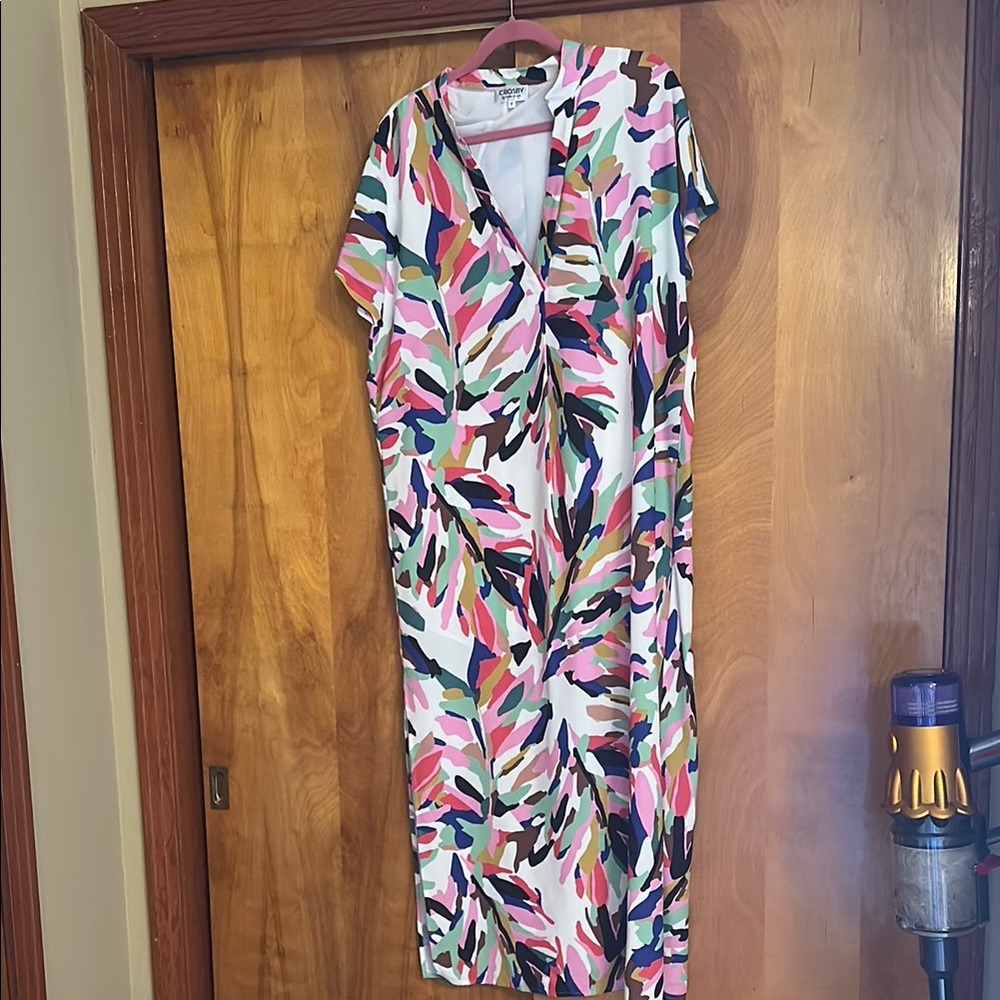 Crosby by Mollie Burch pink and Blue Dolman Maxi- Medium